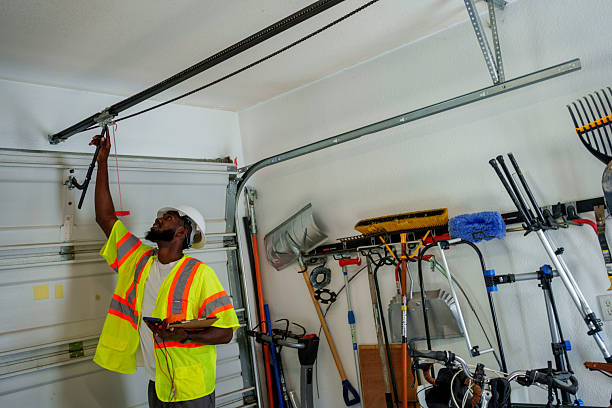 Professional Garage Door Panel Replacement technician working in Carver, MN